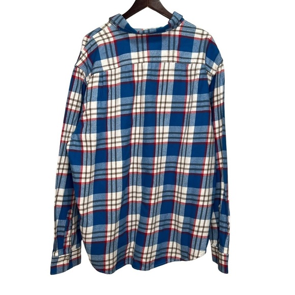 Old Navy Blue Plaid Button Down Shirt 100% Cotton Size XXL - Picture 2 of 11